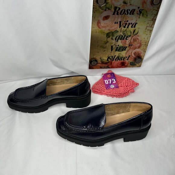 NW/OT or box NYDJ Henna Platform Loafer Navy Size 8.5 M - Picture 4 of 16
